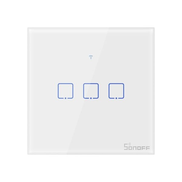 SONOFF T0EU3C-TX Wi-Fi Сензорен Смарт Превключвател за осветление 3 бутона