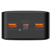 Sonoff Bulgaria Baseus Bipow Преносима батерия за бързо зареждане 30000mAh 20W + USB-A - Micro USB кабел 0.25m Черен цвят