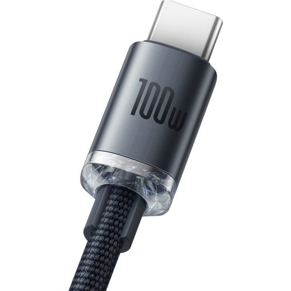 Baseus Crystal Shine Series CAJY000401 Кабел USB-A към USB-C 100W 1.2m Черен - Image 3