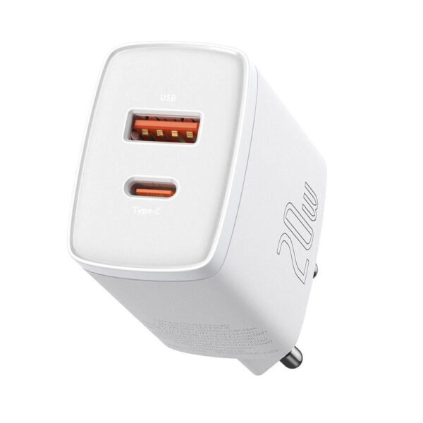 Baseus Compact Quick Charger Мрежово зарядно устройство 20W USB-C PD 3.0